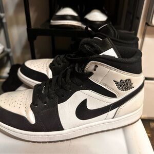 Nike Air Jordan Mid Black and White Sneakers